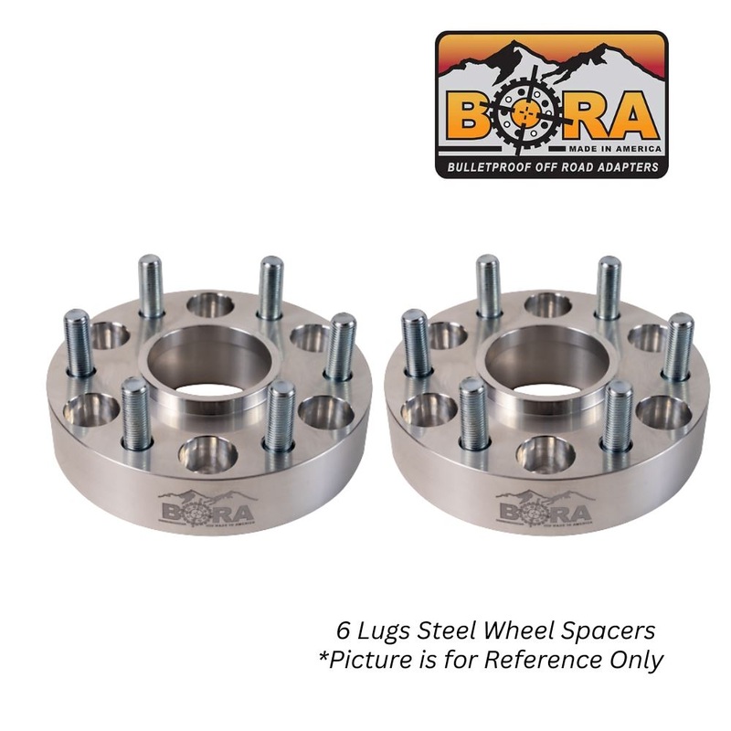 BORA 1995-2023 Toyota Tacoma 4x4 Steel 1.25" Wheel Spacers  (Bolt Pattern 6x139.7 / Hub Bore 106) (Sold by Pair)