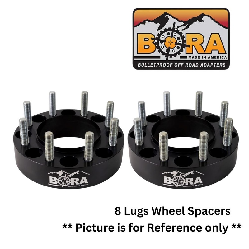 BORA 2001-2010 GMC Sierra 3500 Dually Aluminum 2" Wheel Spacers  (Bolt Pattern 8x165.1 / Hub Bore 116.7) (Sold by Pair)