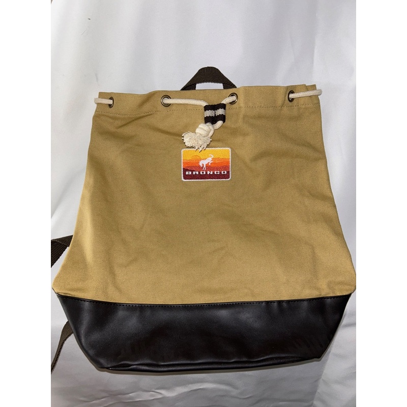 Bronco Draw String Bag - Brown Canvas