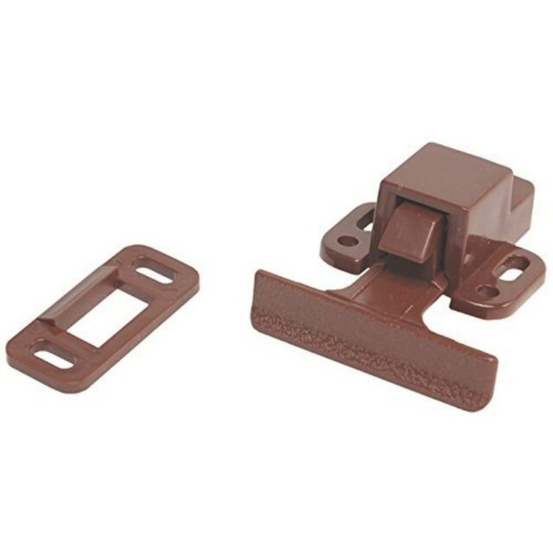 RV Designer H227, Positive Catch, 1 Per Pack, Cabinet Hardware , brown