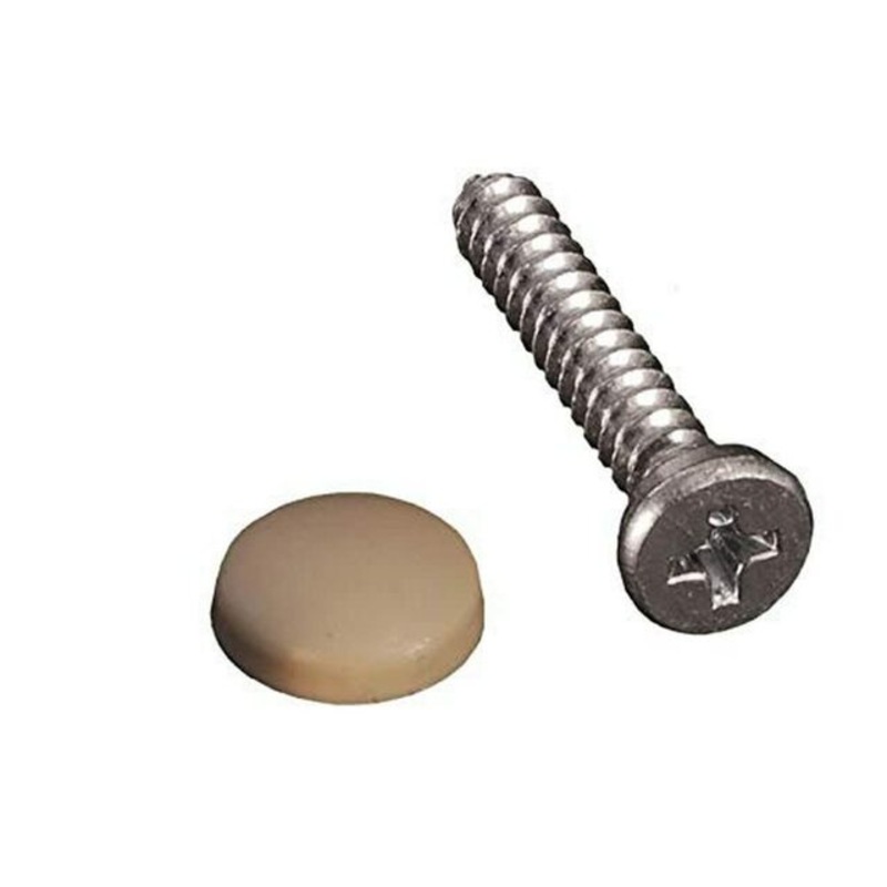 RV Designer H619, Dashboard Screws with Caps, Beige, 14 Per Pack, Interior Hardware
