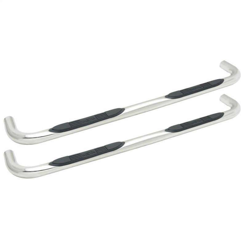 Westin 23-1310 E-Series 3 Round Nerf Bars fits 1999-2016 F250 F350 F450 F550HD Super Cab Polished Pair