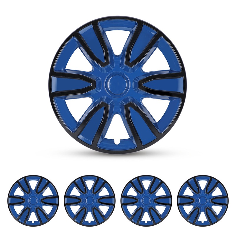 WINJET 14 inch Hubcaps Wheel Covers 5087 - Blue & Black