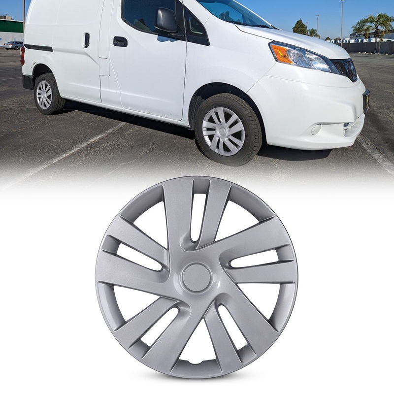WINJET 15' Hubcaps Wheel Rims Cover for 2013-2021 NISSAN NV200 - Sliver (1 Piece Only)