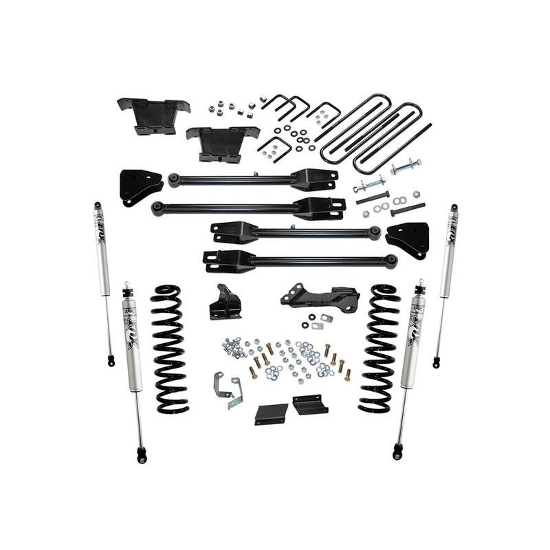 4" Lift Kit w/ FOX Shocks - 11-16 F250/350 4WD Diesel w/ 4-Link Arms K236F