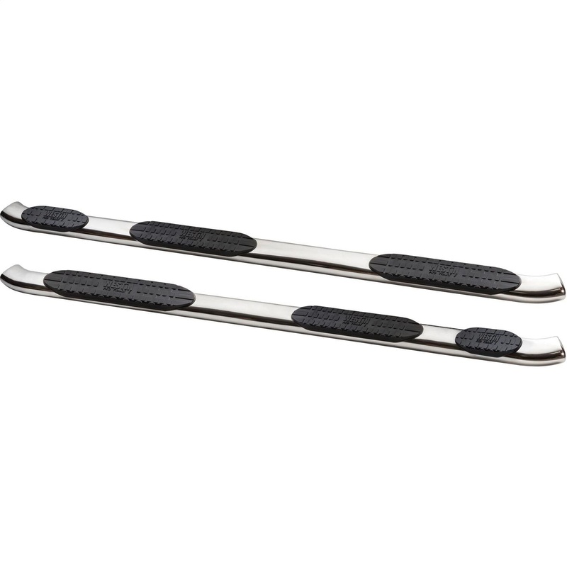Westin 21-534170 PRO TRAXX 5 Oval Wheel to Wheel Nerf Bars fits 2007-2021 Tundra Double Cab 6'5" Bed Stainless Steel Pair