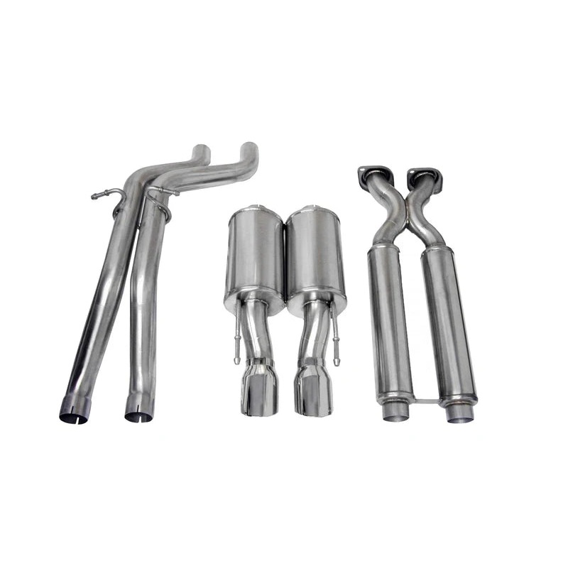 Corsa Performance - Sport / 2.5 in Cat-Back 4.0 in Single Tips | 2006-2010 Grand Cherokee SRT-8 6.1L