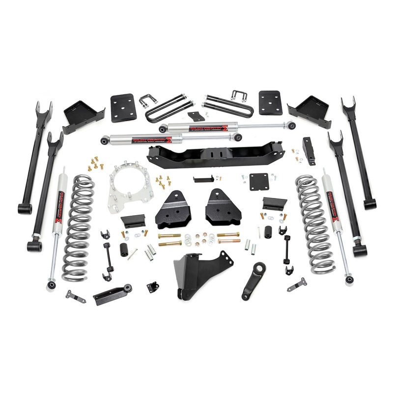Rough Country 6 Inch Lift Kit 4-Link No OVLD M1 Fits Ford F-350 4WD 2017-2022