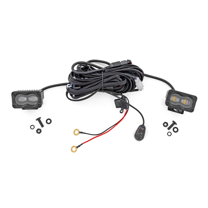 3x1.75 Inch Black Series LED Slim Aux | SAE Fog | Pair