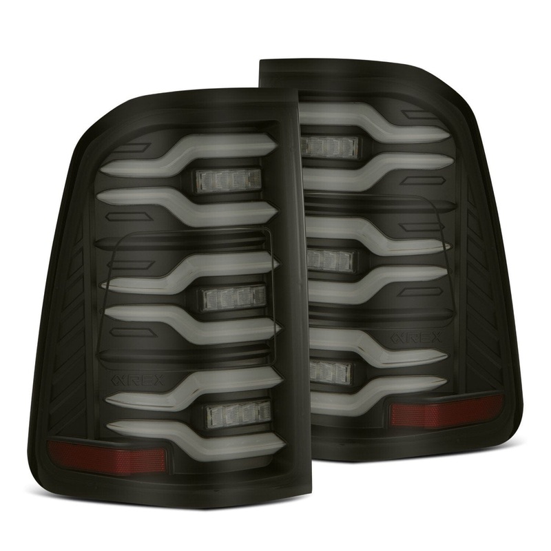 ALPHAREX 2019-2024 Ram 1500 LUXX-Series LED Tail Lights Black