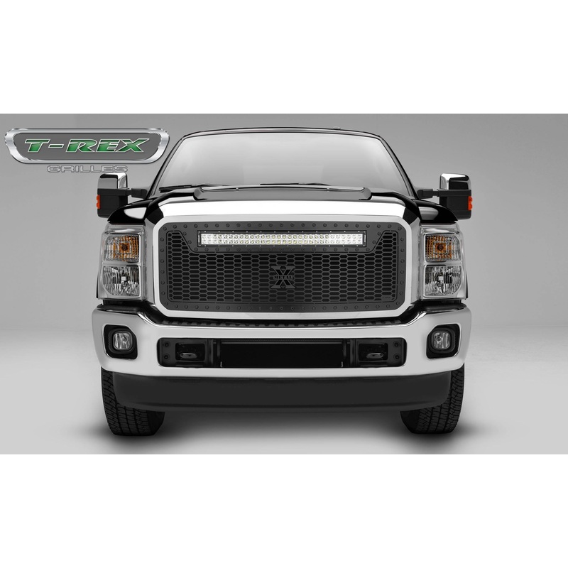 T-REX Grilles 7315461-BR Black Mild Steel Laser Cut Pattern Grille Fits 2011-2016 Ford F-250 F-350 F-450 F-550