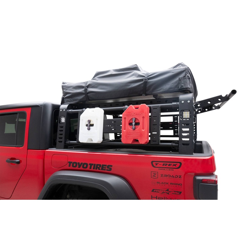 ZROADZ Z834211 Black Mild Steel Aluminum Access Overland Rack Fits 2019-2023 Jeep Gladiator
