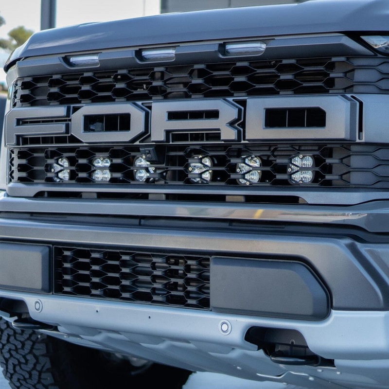 BAJA DESIGNS 2021-2024 Ford F-150 RAPTOR Squadron Sport Behind Grille LED Light Kit