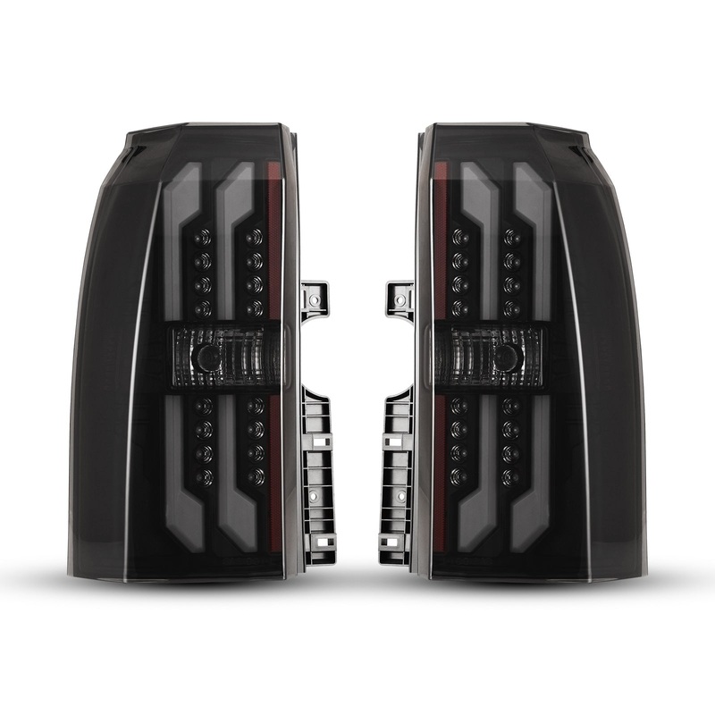 For 2015-2020 Chevrolet Tahoe/Chevrolet Suburban LED Tail Lights - Black / Smoke
