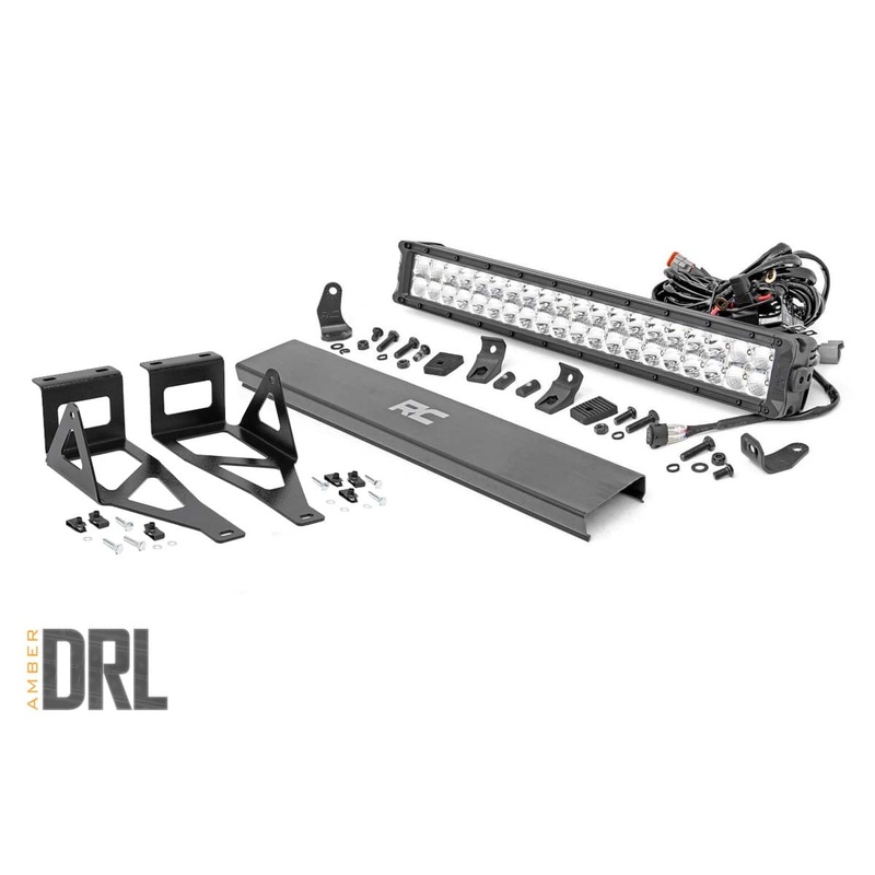LED Light Kit | Bumper | 20" Chrome Dual Row | Amber DRL | Ford F-250/F-350 Super Duty (05-07)