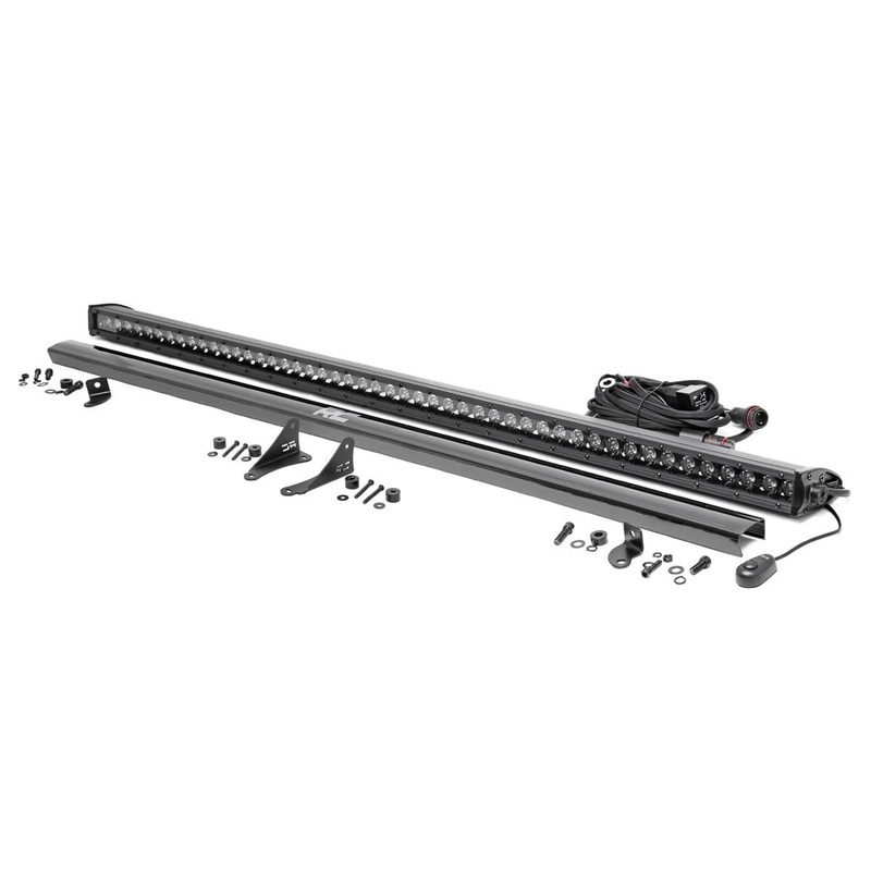 LED Light Kit | Cowl Mount | 50" Black Single Row | Jeep Gladiator JT/Wrangler JL (18-24)