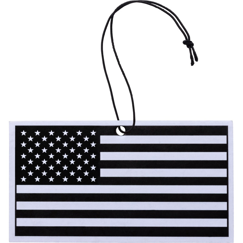 Black and White American Flag Air Freshener Vanilla Scent