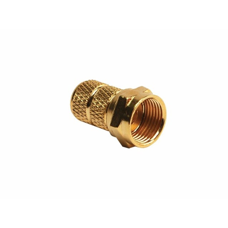 RV Designer T183, RG59-Gold Cable Connector, Twist On, 2 Per Pack