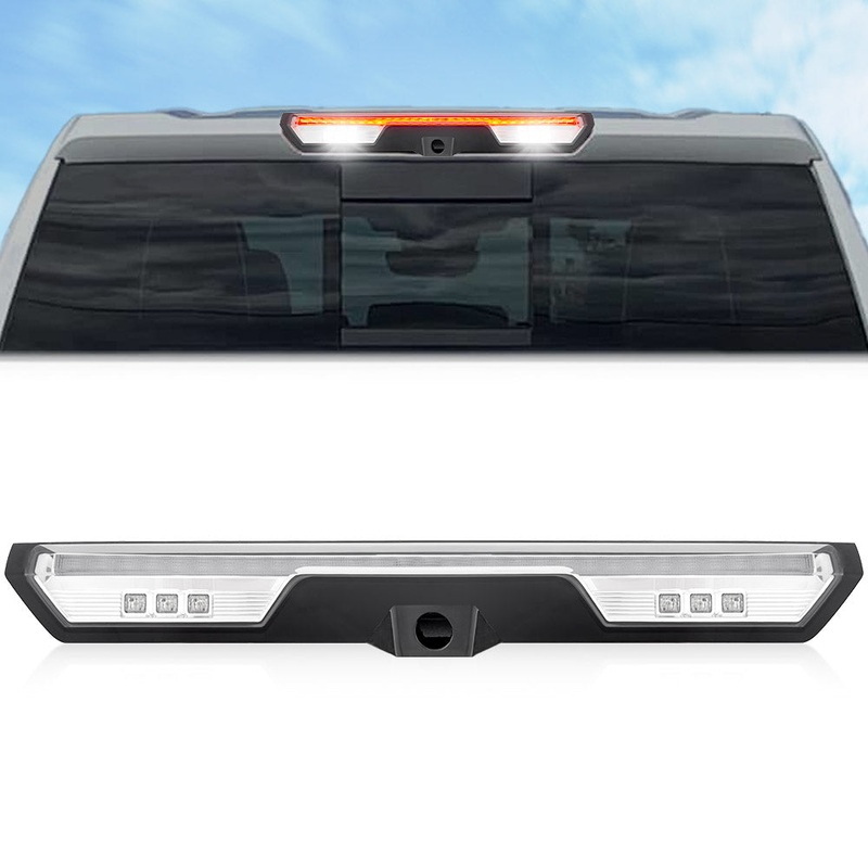 2020-2024 GMC/Chevrolet 1500/2500/3500 Clear Lens (Paintable) LED Third Brake (For Models WITH Cargo Bed Camera)