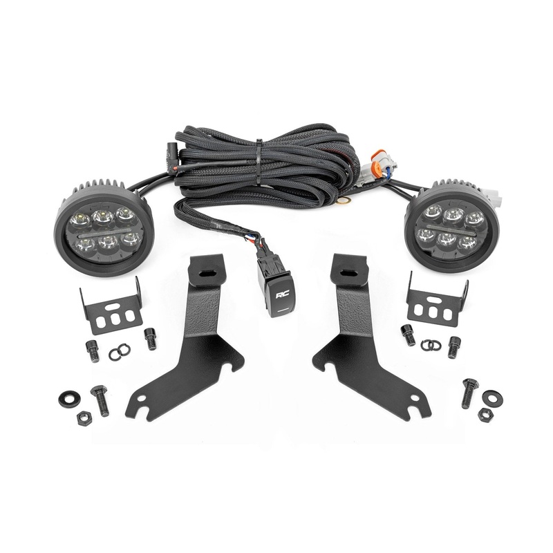 LED Light Kit | Ditch Mount | Black Series Round | 3.5 Inch | Amber DRL | Chevy 1500 (99-06)