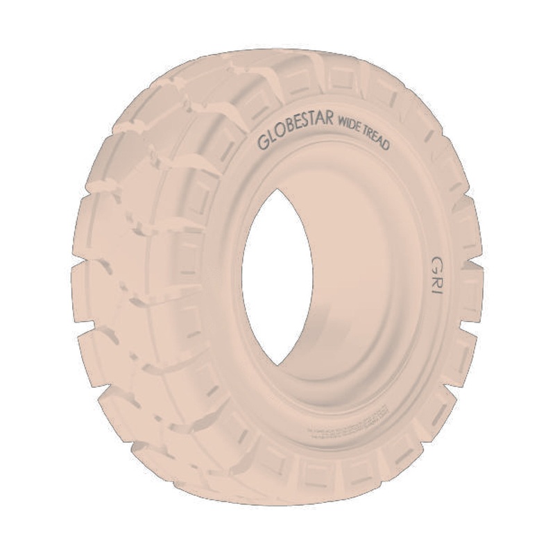 140/55-9 4" GRI GLOBESTAR Wide Tread, Standard, Non-Marking, Solid, White