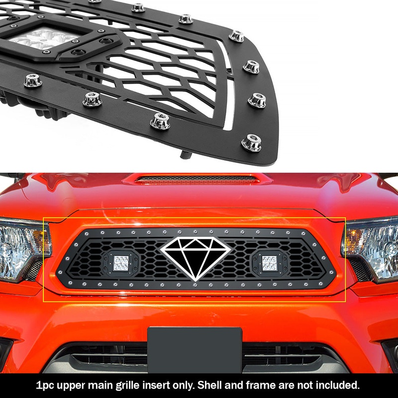 APS GR20LFI71L Main Upper Rivet Grille Fits 2012-2015 Toyota Tacoma