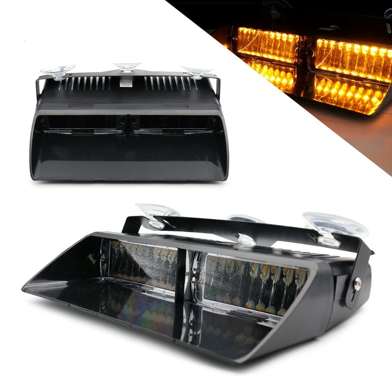 SYNETICUSA 36w Emergency Hazard Warning Strobe Roof Top LED Light Bar | Amber | Top Security System