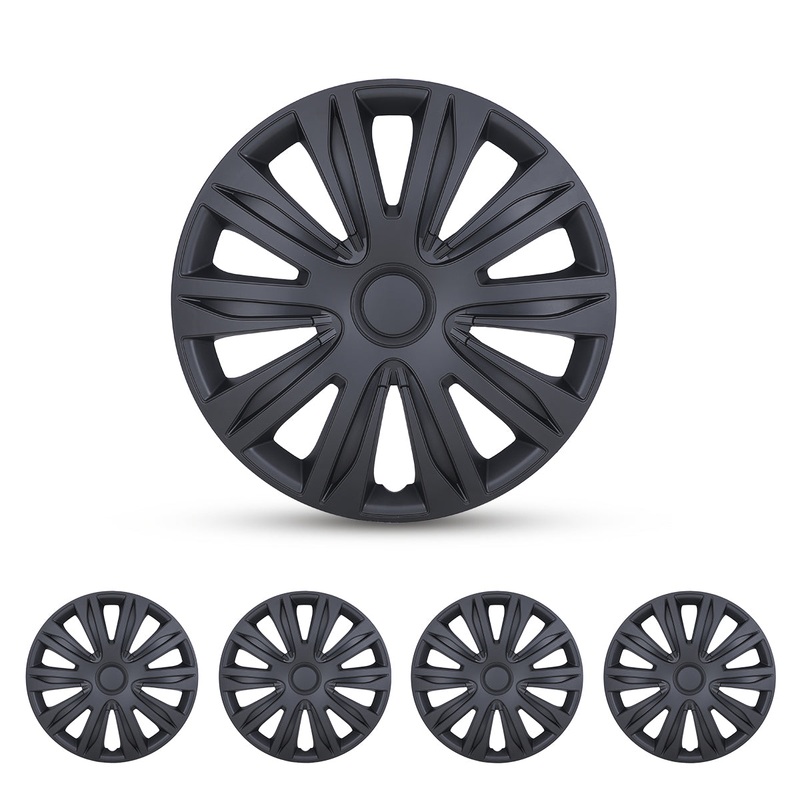 WINJET 15 inch Hubcaps Wheel Covers 5083 - Black Lacquer