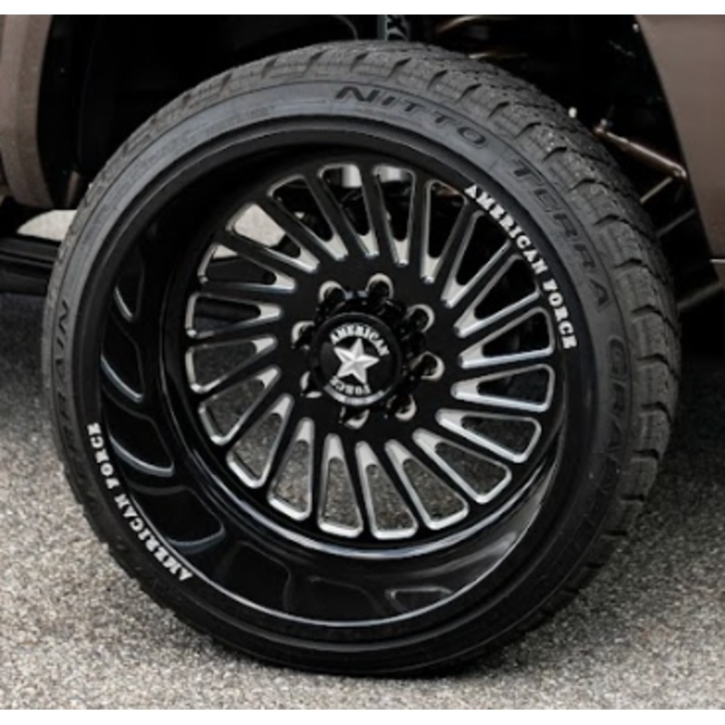 2018 Ram 3500 Laramie Longhorn Megacab Cummins - American Force Sabre Concave Wheels Pre-Mounted on Nitto Terra Grappler Tires