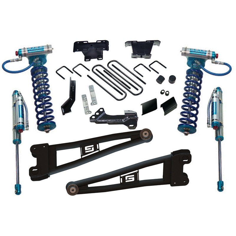 4" Radius Arm Lift Kit - 23-24 F250/F350 4WD Dsl w/King Coilovers & RearResShcks K1030KG