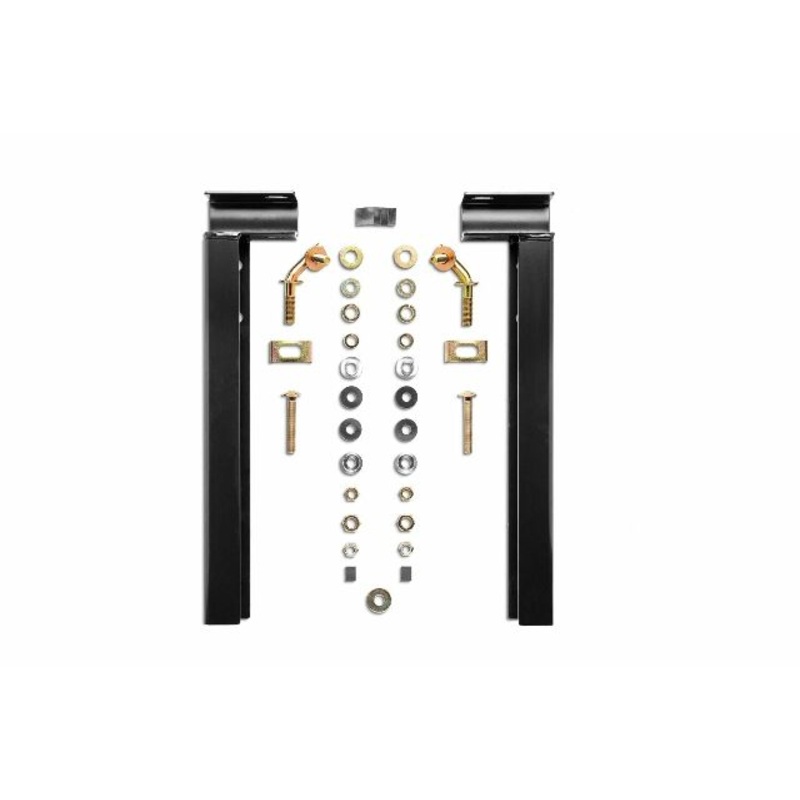 RealTruck Backrack Hardware Kit for use w/ 21" Toolbox, Black, No Drill | 30221TB | Fits 2017-2025 Ford F-250/F-350 Aluminum Body