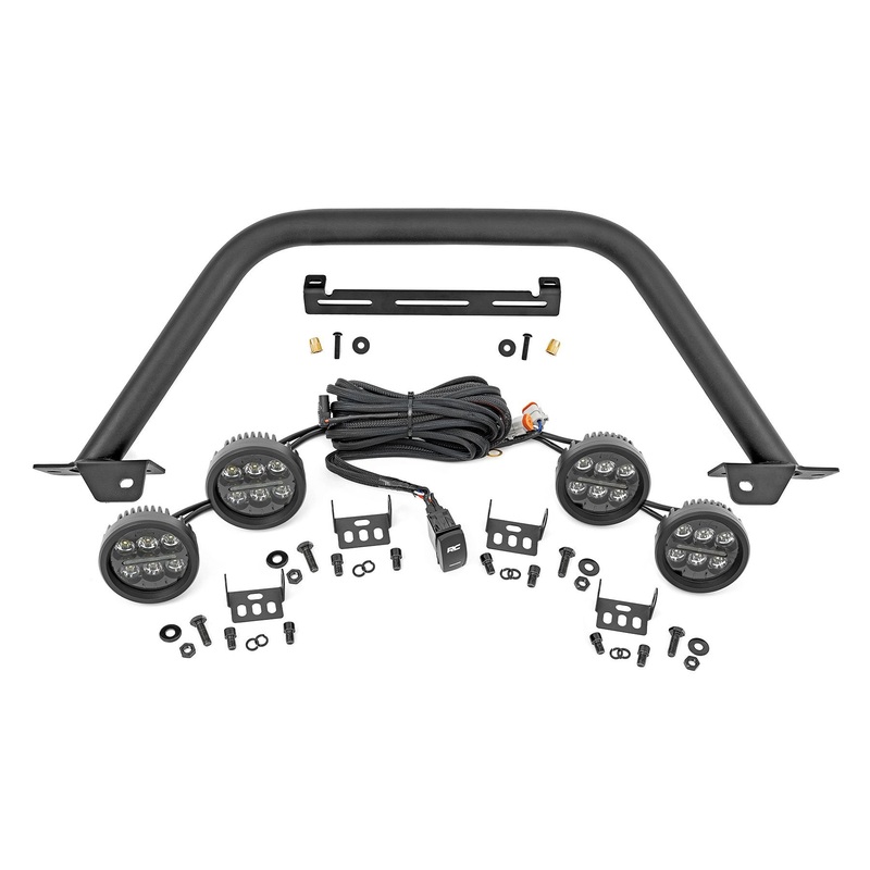 Safari Bar | 3.5" Round LED (Quad) | Black | Amber DRL | OE Modular Steel | Ford Bronco (21-24)