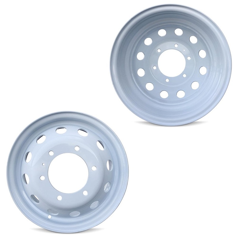 16x6 Road Ready RRW-10050 White FORD TRANSIT HD DUALLY Wheels 6x180 Pair (Fits Stock Tire Sizing)