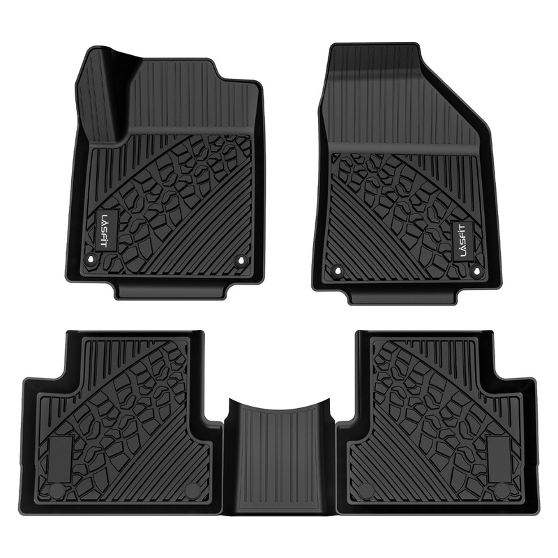 Fit for 2015 Jeep Cherokee Custom Floor Mats TPE Material 1st & 2nd Row Seat, Fit Non-raised Dead Pedal ONLY