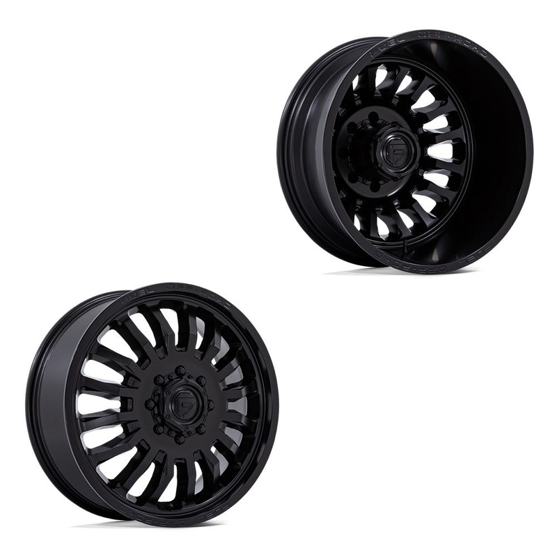 20x8.25 Fuel Off-Road D867 Arc Blackout 11-UP GM DUALLY Wheels 8x210 Set of 6 (Fits 13.50 and UP tire)