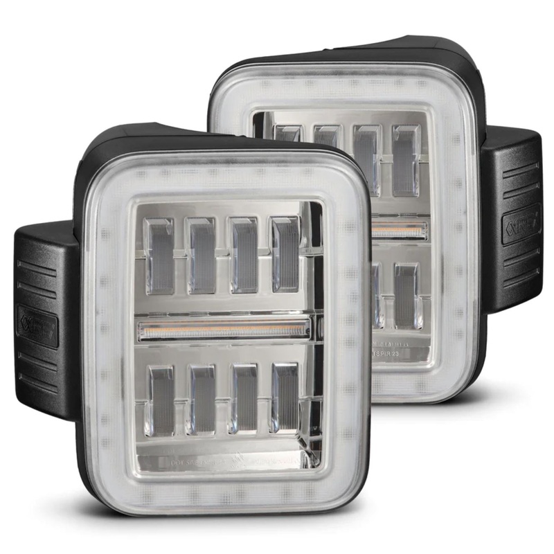 ALPHAREX 2019-2024 JEEP Gladiator JT NOVA-Series Prismatic LED Tail Lights Chrome