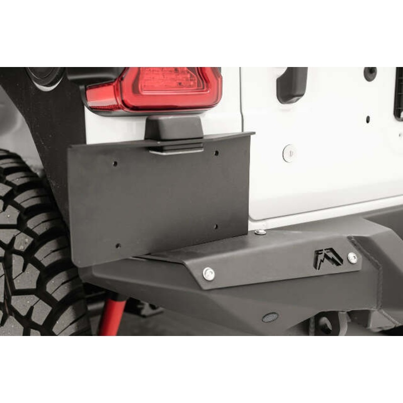 Fab Fours M4550-1 Rear Bumper License Plate Bracket Fits 18-22 Wrangler (JL)