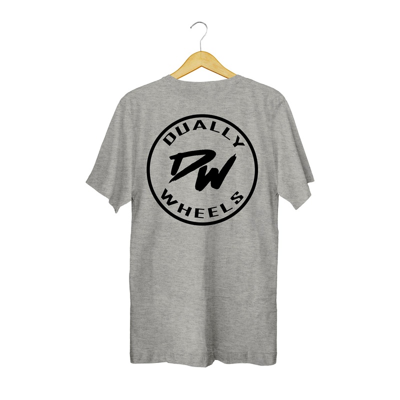 DuallyWheels.com Grey Classic Logo T-Shirt (XXL)