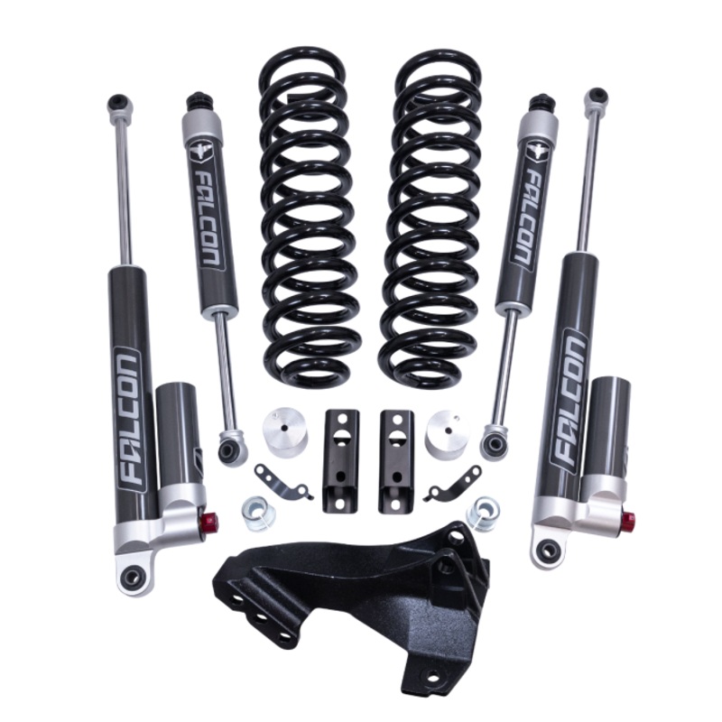 Ready Lift - 2.5" Coil Spring Front Lift Kit W/Falcon 2.1 Monotube Fronts And Tow Haul Rear Shocks - Ford Super Duty Diesel 4WD 2020-2025