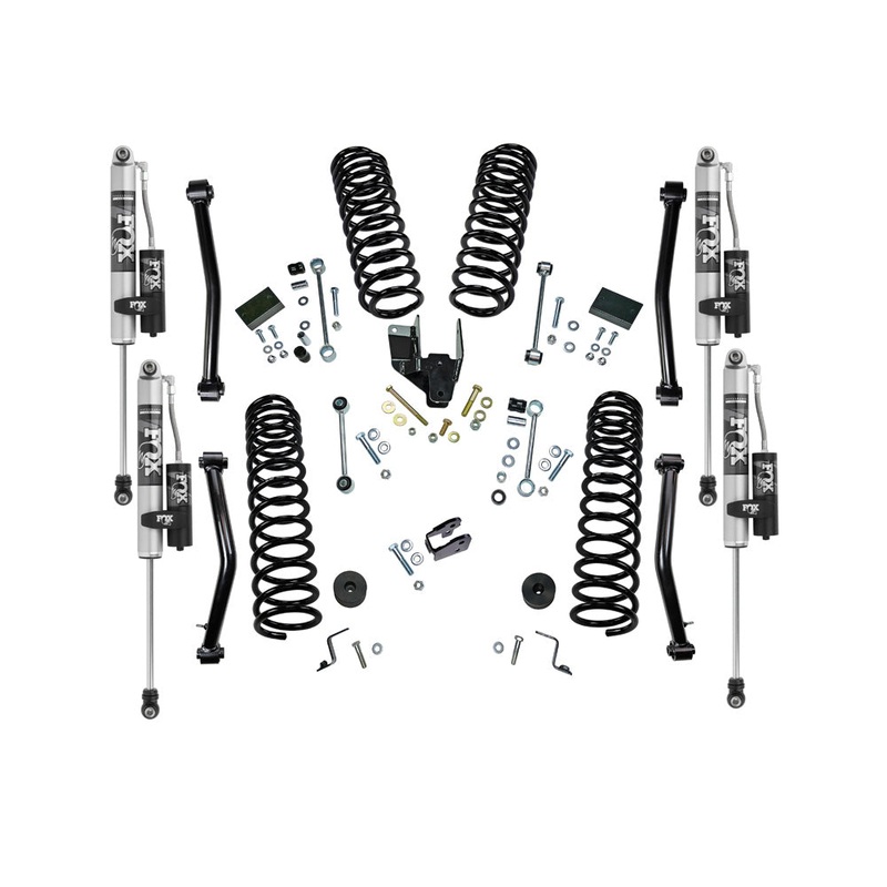 4" Dual Rate Coil Lift Kit w/ Fox 2.0 Res Shocks - 18-22 Wrangler JL 4WD - 2Dr K186FX