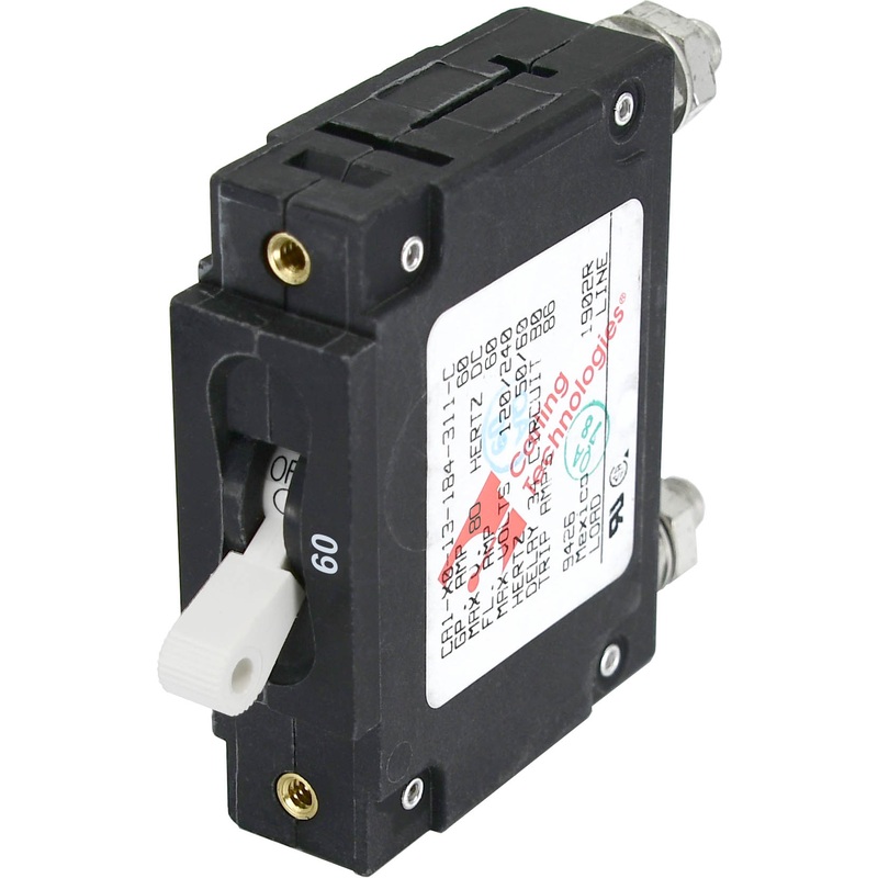 C-Series White Toggle Circuit Breaker - Single Pole 60 Amp