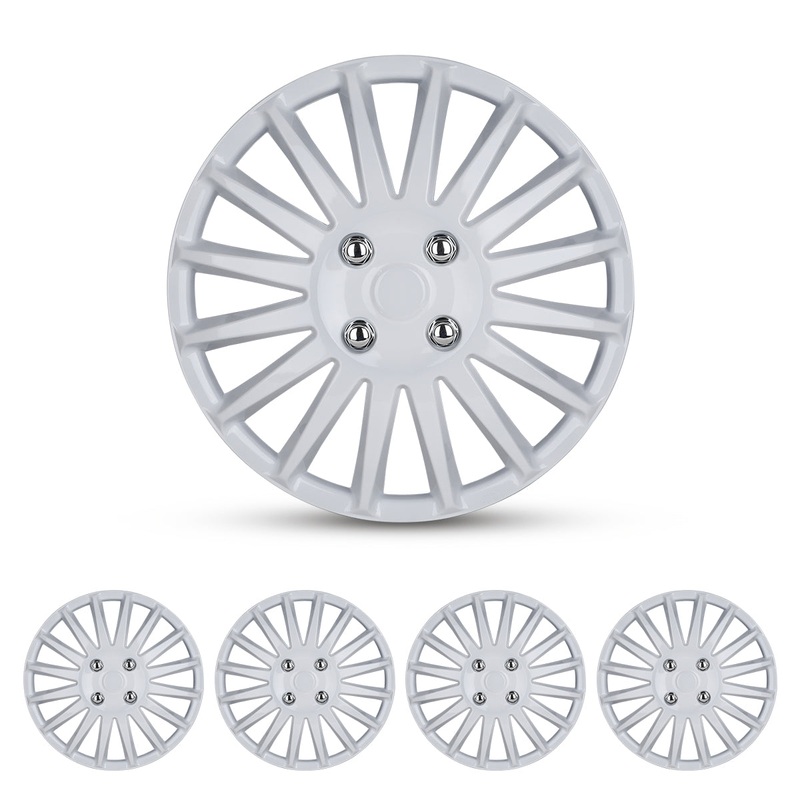 WINJET 16 inch Hubcaps Wheel Covers 5019 - White