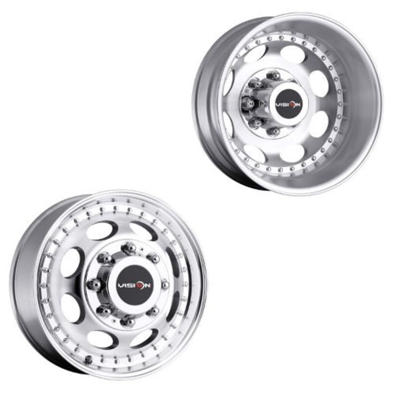 16x6 Vision 181 Hauler Dually Machined PRE-11 GM PRE-19 DODGE PRE-99 FORD Wheels 8x6.5 Set of 4 (Fits Stock Tire Sizing)