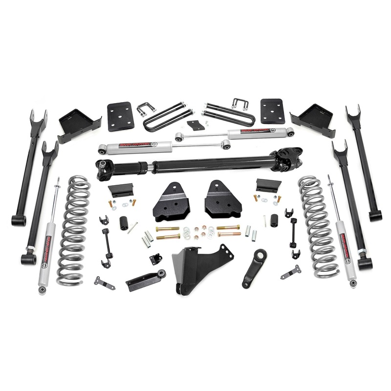 Rough Country 6 Inch Lift Kit 4-Link No OVLD D/S Fits Ford F-350 4WD 2017-2022