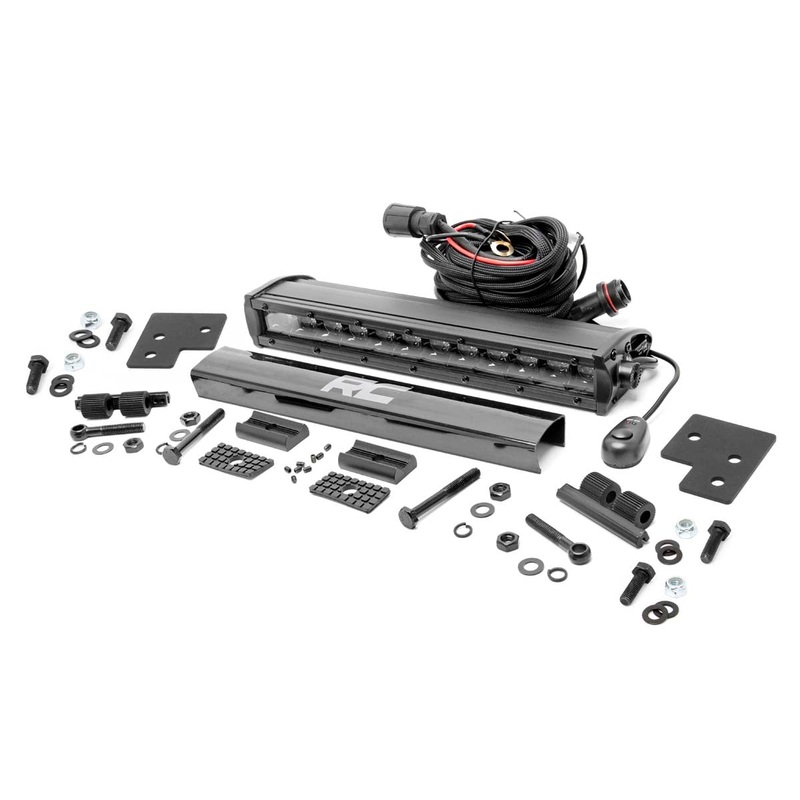 LED Light | Bumper Mount | 12" Black Single Row | Polaris Ranger XP 1000/1000 Crew