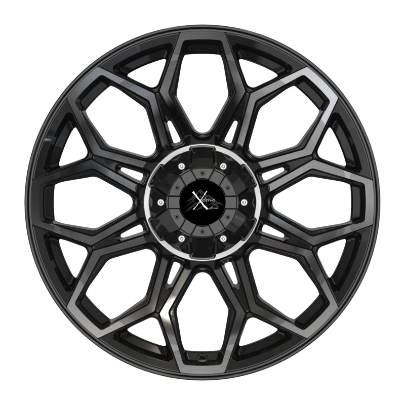 Xdrive Offroad 20X10 X001 Offroad Wheels 6X135/139.7 PCD -19mm Offset Gloss Black Brushed Tint Rims