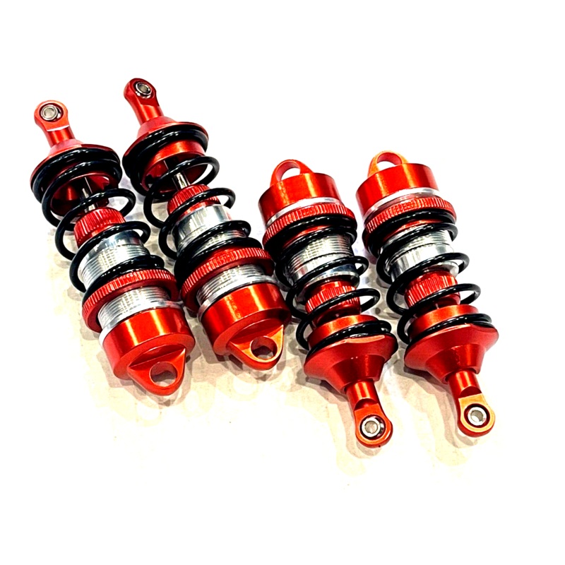 King-Hobby Front & Rear Aluminum Shocks RED
