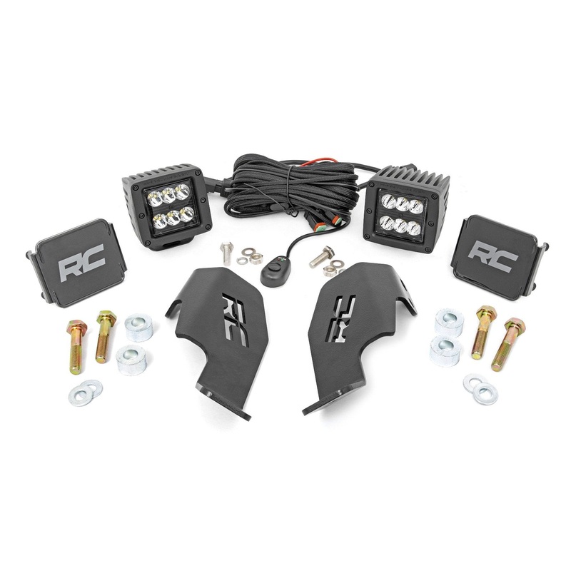 LED Light Kit | Cage Mount | 2" Black Pair | Honda Talon