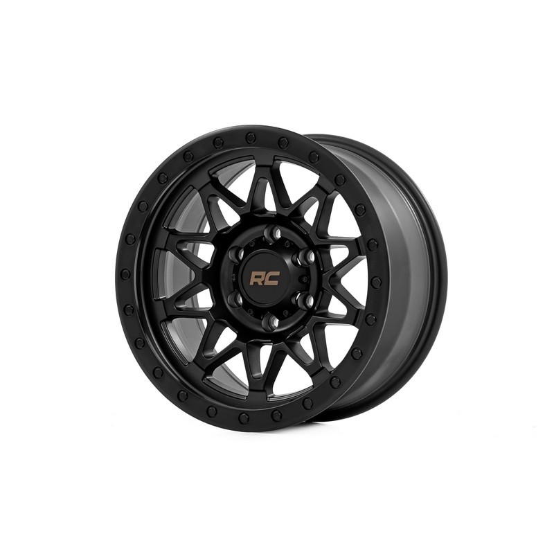 Rough Country 78 Series Wheel | Simulated Beadlock | Black | 18x9 | 6x5.5 | -12mm