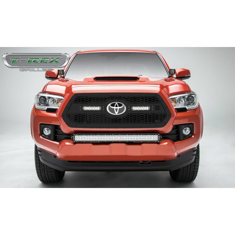 T-REX Grilles 7319511-BR Black Mild Steel Laser Cut Pattern Grille Fits 2018-2023 Toyota Tacoma